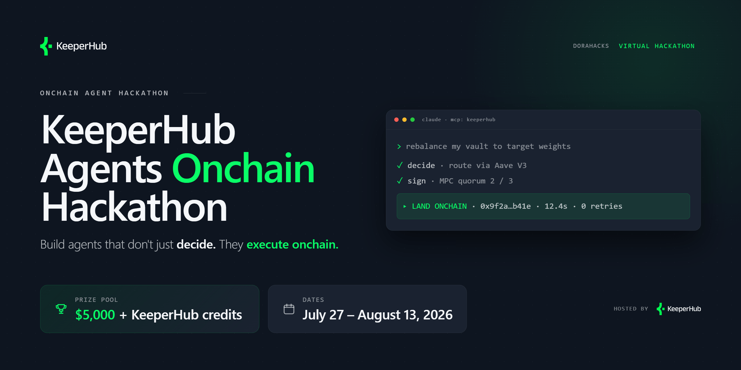 KeeperHub - Agents Onchain Hackathon