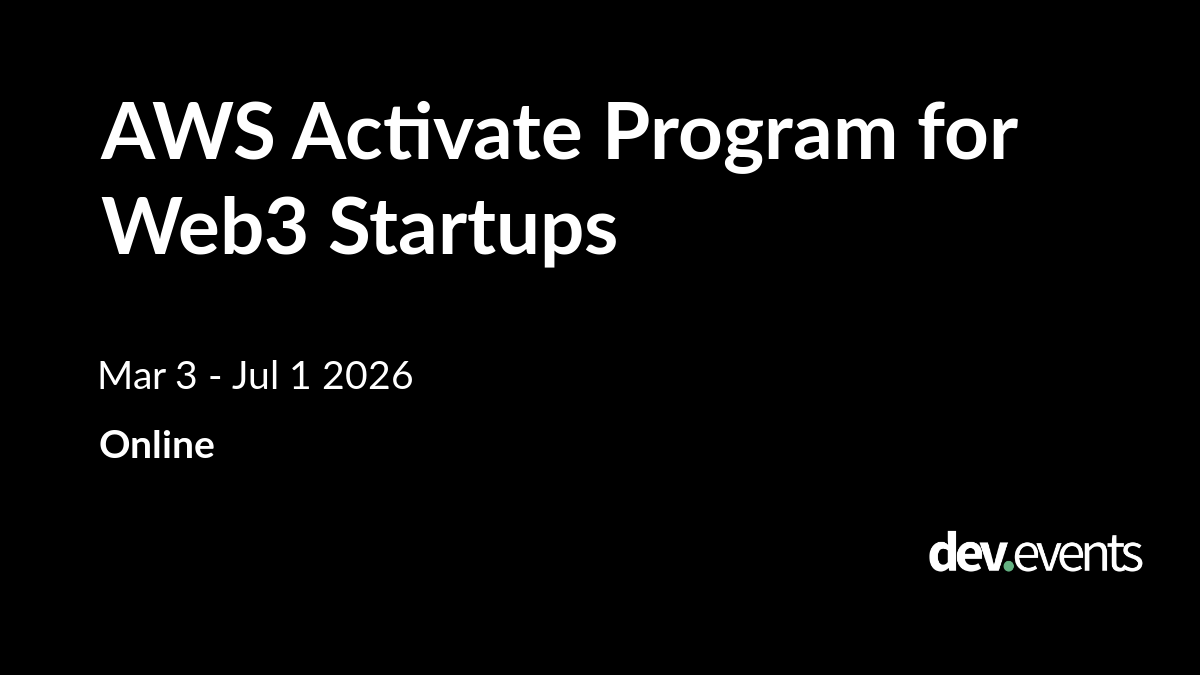 AWS Activate Program for Web3 Startups